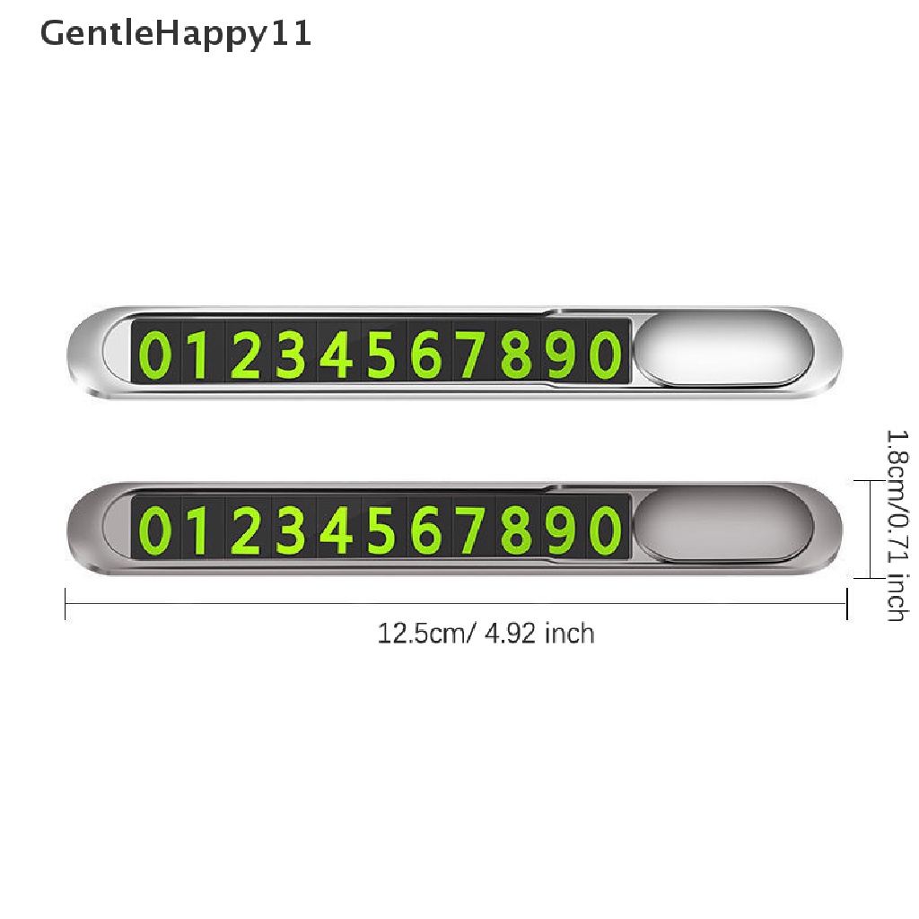 Gentlehappy Luminous Car Kartu Parkir Sementara Car Sticker Hidden Car Auto Phone Number Card Plate Aksesoris Mobil id