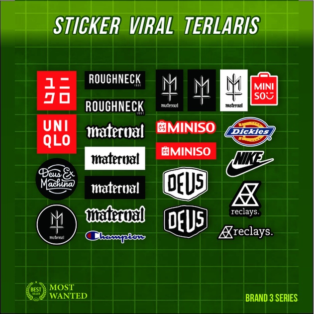 

VIRAL!!! [TERLARIS] BISA COD | STICKER VINYL BRAND 3 SERIES AESTHETIC SERIES | ANTI AIR UNTUK LAPTOP CASE TUMBLER KOPER HP HYPEBEAST GRAFFITI STIKER VINYL LAPTOP WATERPROOF DIY HP MOTOR HELM MOBIL IPAD TABLET SPONSOR PSHT KERA SAKTI PAGAR NUSA
