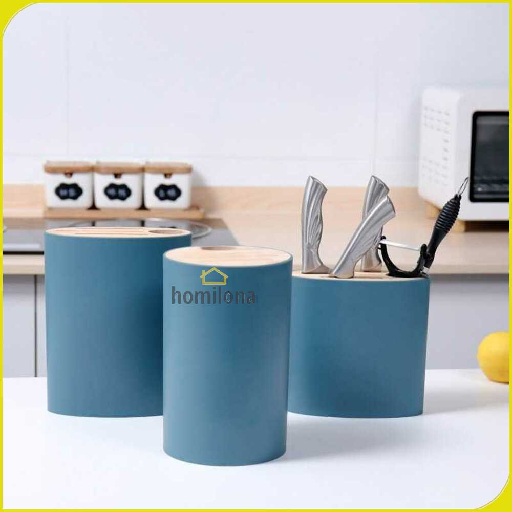 Multiyilego Tempat Pisau Dapur Multifungsi Oval Shape Knife Holder - 36524