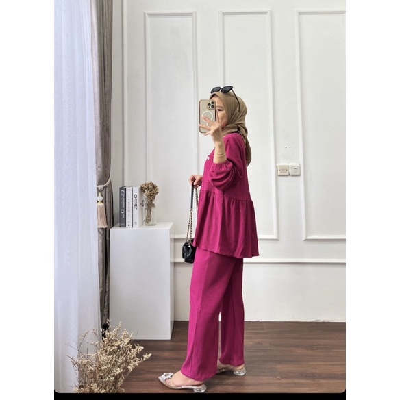 setcel hanover setelan celana kaos knit wanita