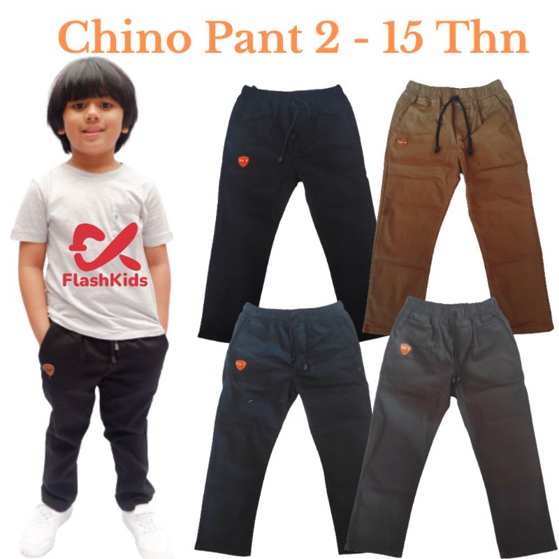 Flashkids Celana Chino Anak Panjang 1-15 Tahun Unisex Stretch