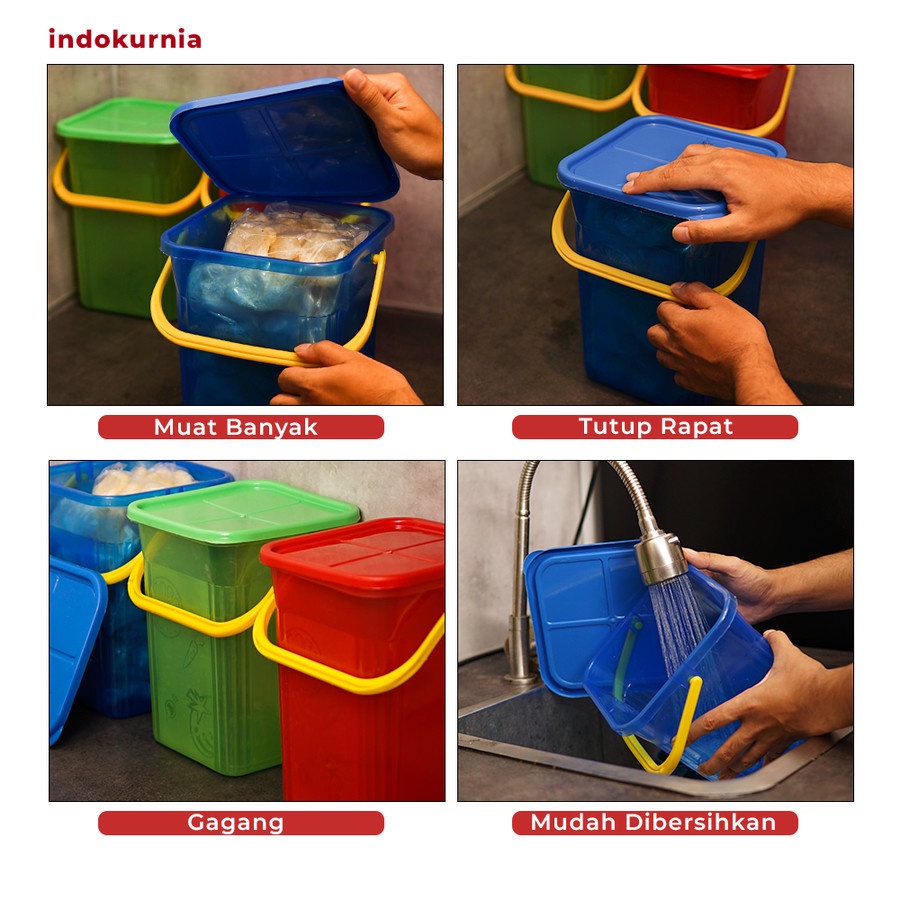 IK - Toples Snack Luxen Eiffel 5 Liter Persegi Food Box KUE LEBARAN