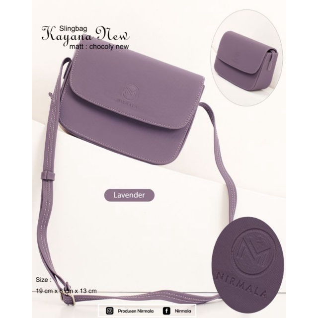 KAYANA SLING BAG BY NIRMALA BAHAN CHOCOLY ANTI AIR WATERPROOF PREMIUM