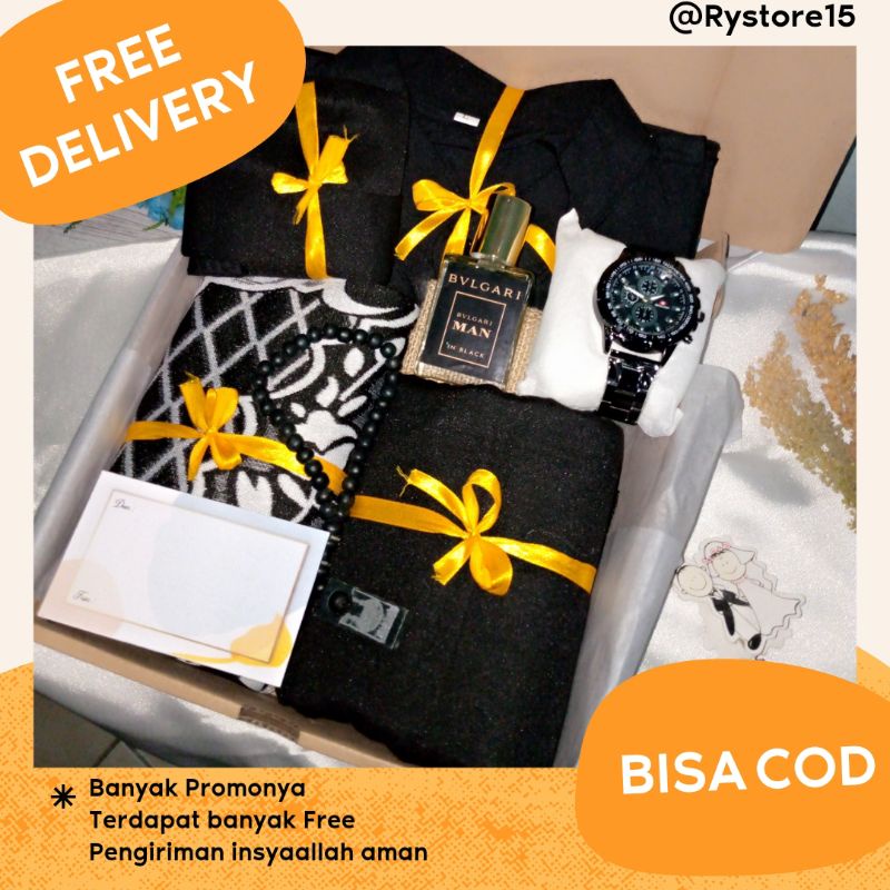 Kado Ulang Tahun Cowok | Gift box Cowok | Hampers Cowok | Hampers Muslim | Hadiah Ulang Tahun Black 