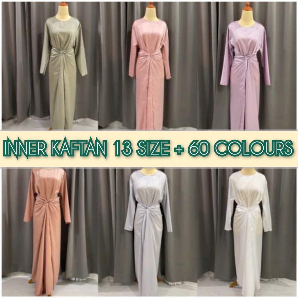 Inner kaftan / Dress Kaftan ALL SIZE Anak -  Over Size / Big Size / JUMBO Dengan 68 Pilihan Warna