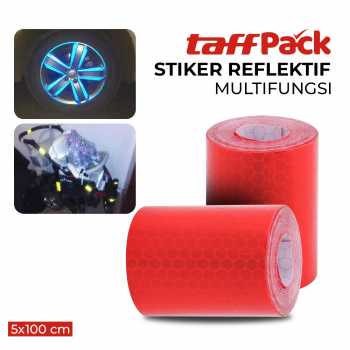 TaffPACK Stiker Reflektif Multifungsi Warning Strip Tape 5x100 cm
