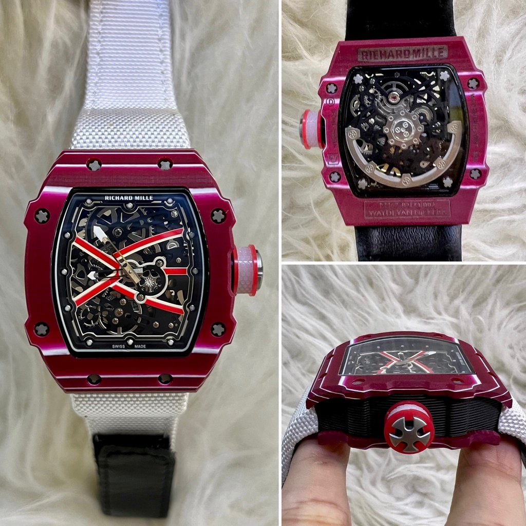 JAM TANGAN RM67-02 CARBON TOURBILLON SWISS AUT0MATIC FULSET