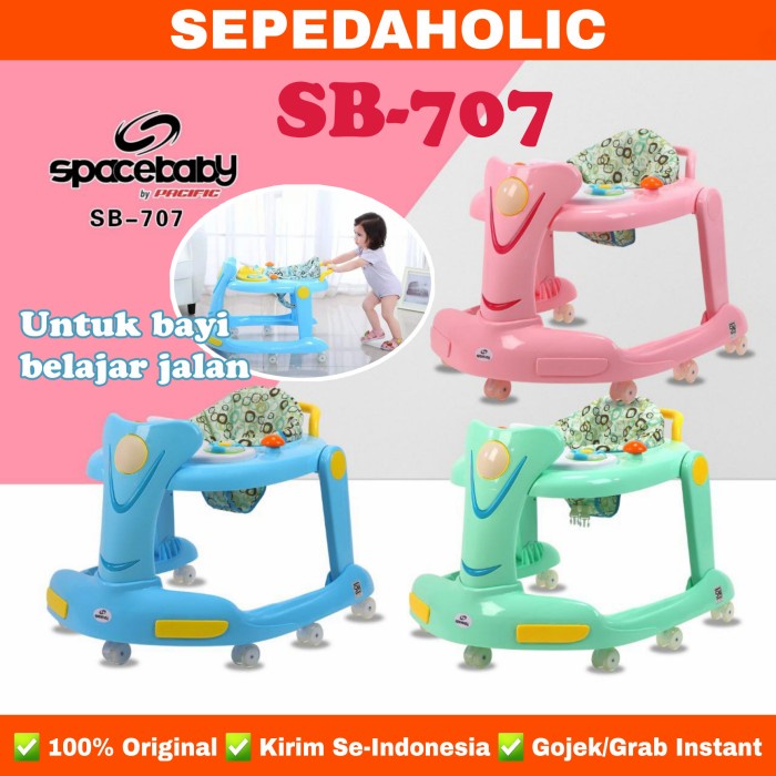 Wako Baby Walker 2 In 1 Spacebaby Sb 707 Push Alat Bantu Belajar Jalan