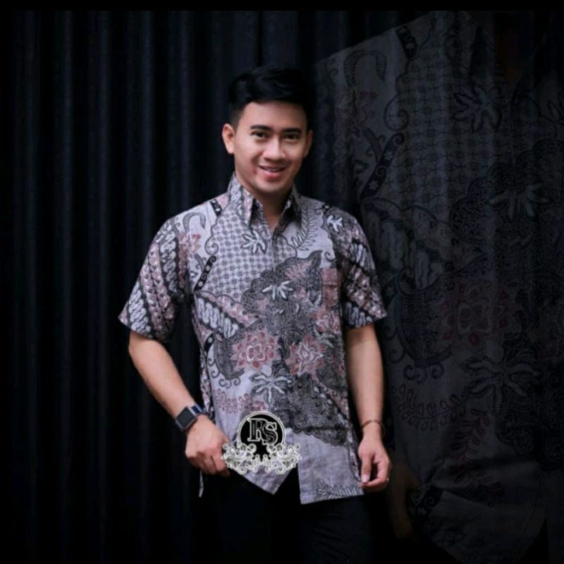 BAJU BATIK PENDEK pria KATUN  HALUS LEMBUT  M L XL XXL BISA SERAgAMAN PARTAI