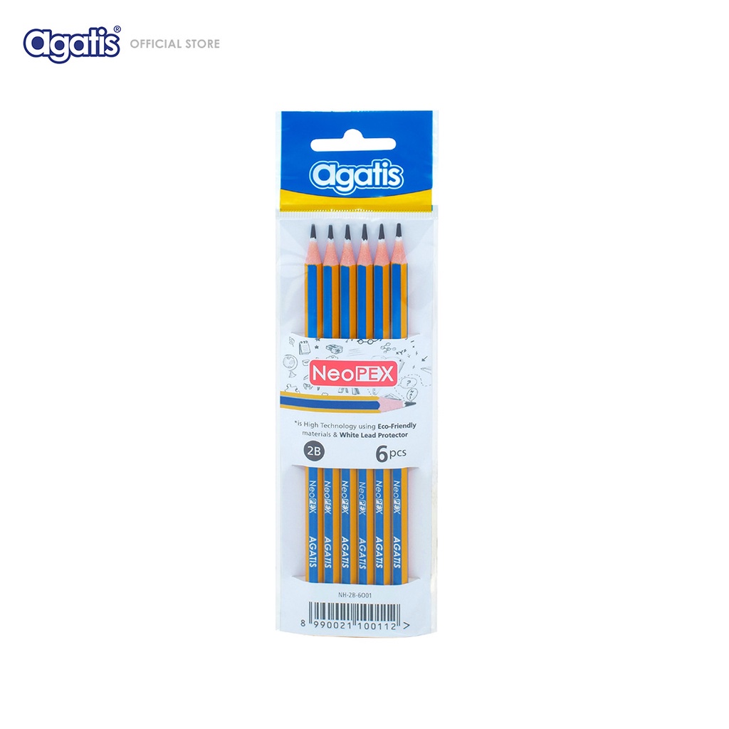 

AGATIS Pensil 2B Neopex Isi 6 / Pencil Hexagonal Tidak Mudah Patah