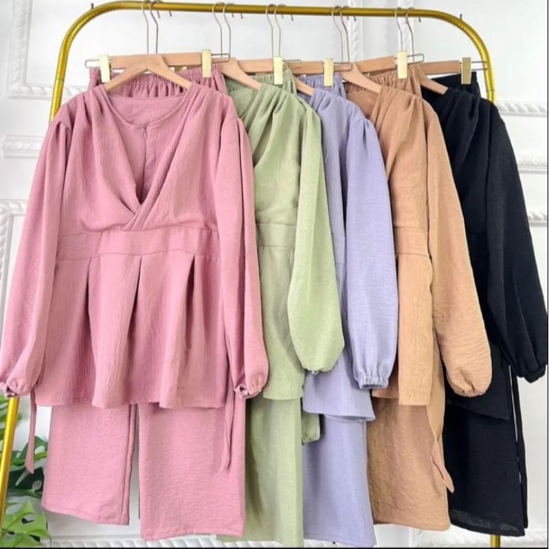 SONYA SET/SETELAN CRINKLE AIRFLO/SETELAN WANITA KEKINIAN