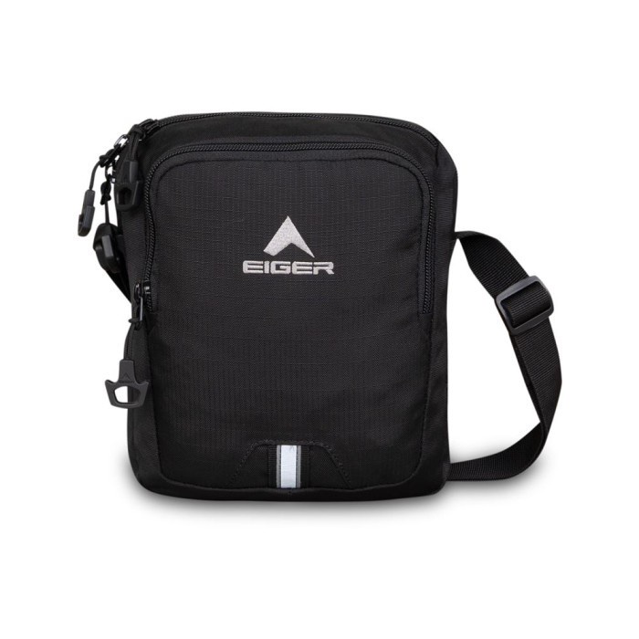 TAS SELEMPANG EIGER TRAVEL POUCH 2F - Hitam, All Size