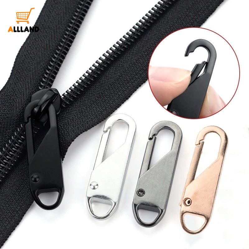 Universal Alloy Zipper Puller/Penarik Slider Ritsleting Yang Dapat Dilepas Untuk Koper Travel Gesper Yang Rusak/Ritsleting Perbaikan Instan Jahit DIY