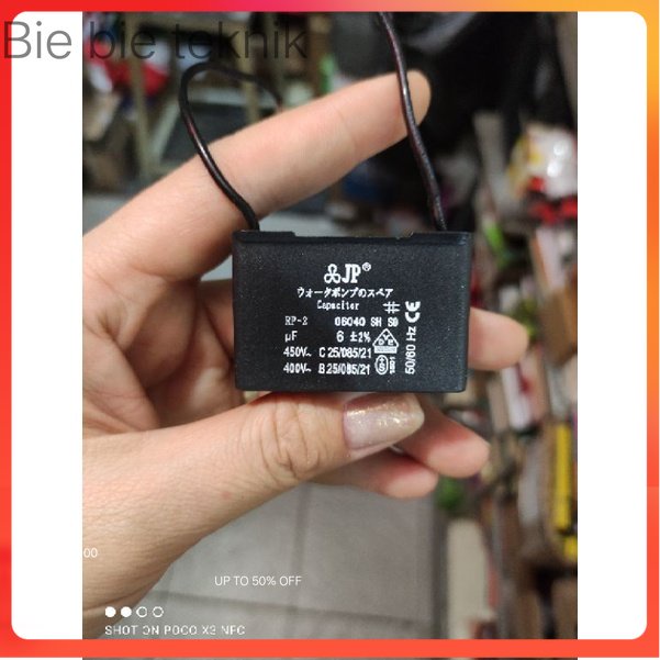 kapasitor JP 6UF /capacitor 6UF JP PUMP PART . Bie bie teknik
