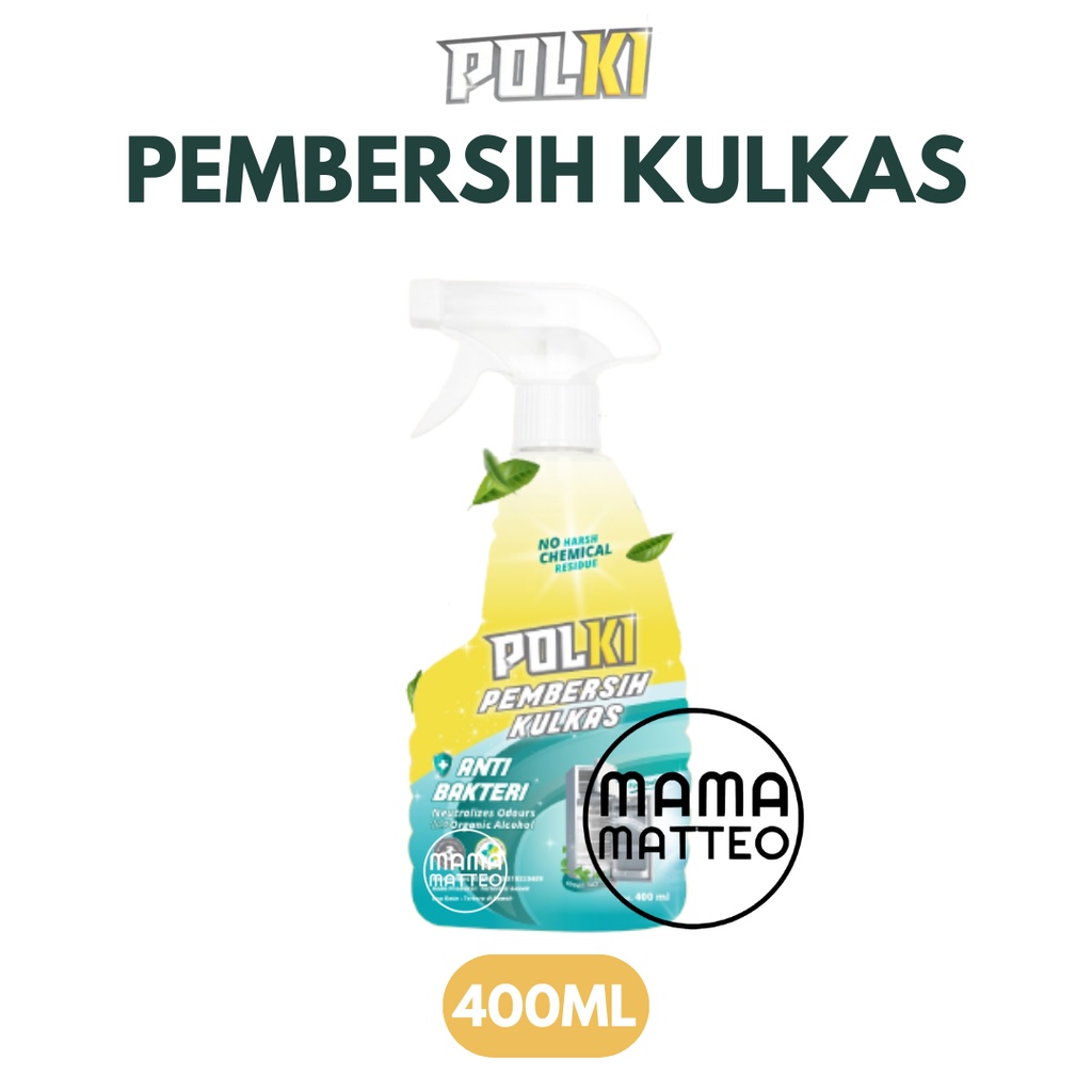 POLKI Bundle Kerak 100ml + Kulkas 400ml / Pembersih Stainless Steel Kulkas Dapur Kaca / BANDUNG