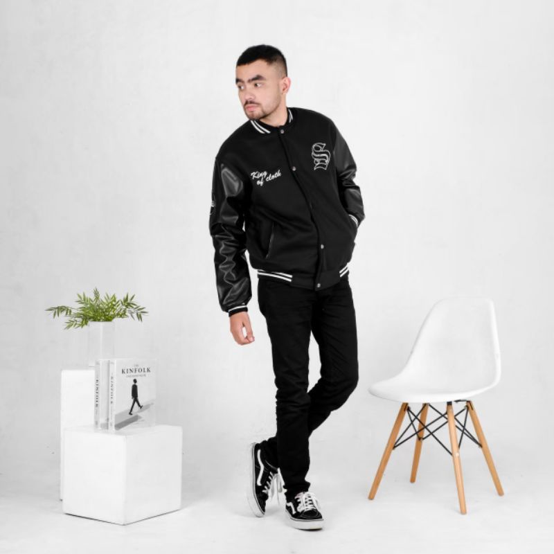 JAKET BOMBER VARSITY 3#BOMBER VARSITY BORDEL