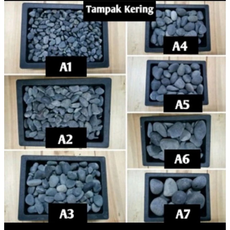 Batu koral taman warna hitam, batu koral hitam, batu taman