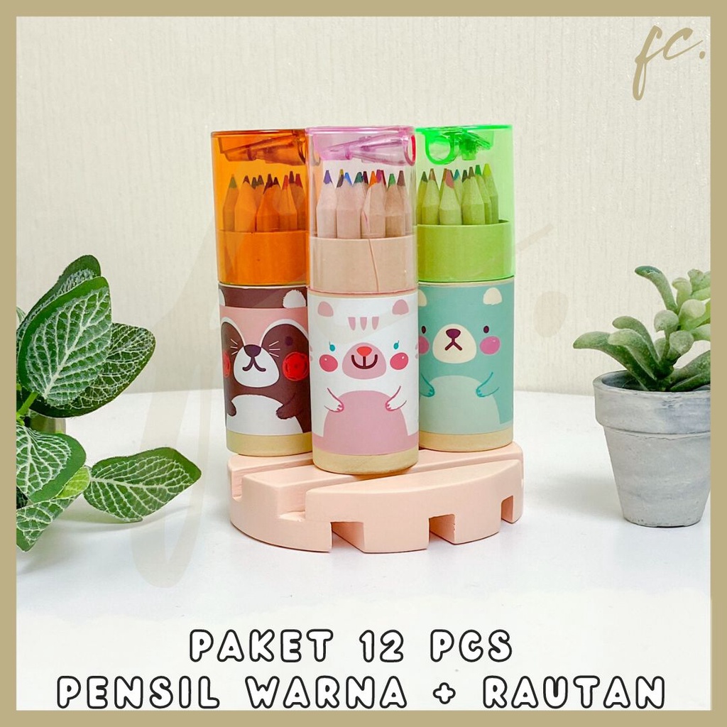 

Pensil Warna 12 Pcs Free Rautan Colour Pencils Sharpener Lukis Tulisan Art Alat Tulis Kantor Sekolah Mewarnai Menggambar