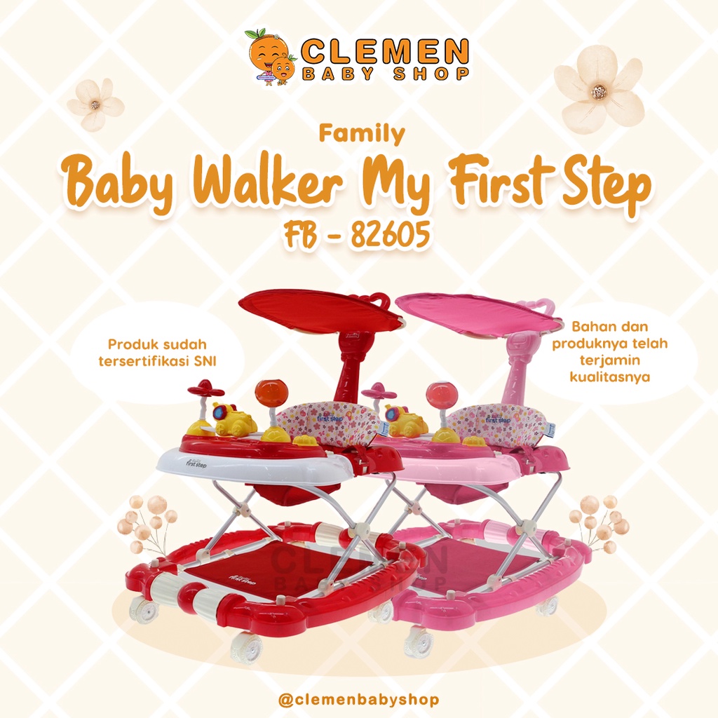 Family Baby Walker My First Step FB-82605 Elephant