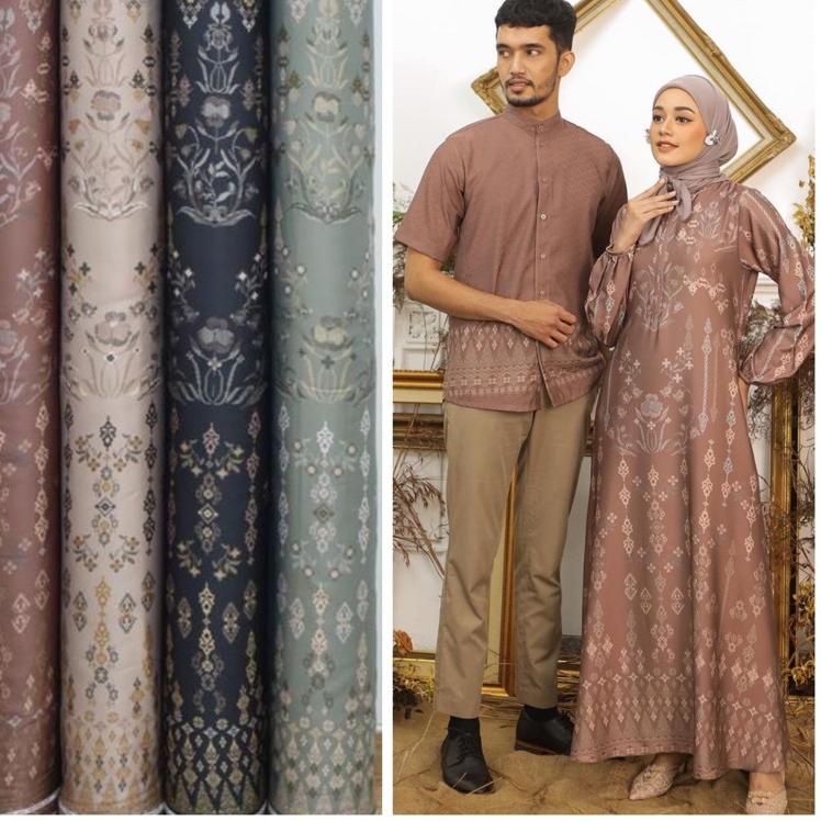 ✔✔SALE✔✔  Bahan Kain Diorsilka Etnik Batik Alesha / bahan gamis mukena/ kain silk meteran murah maxm