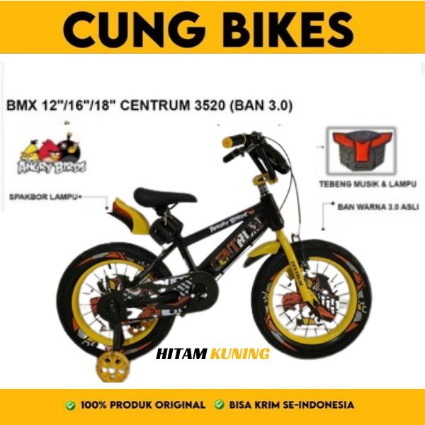 Sepeda Anak Laki Angry Bird centrum 16&quot; 18&quot; BMX Karakter Kartun