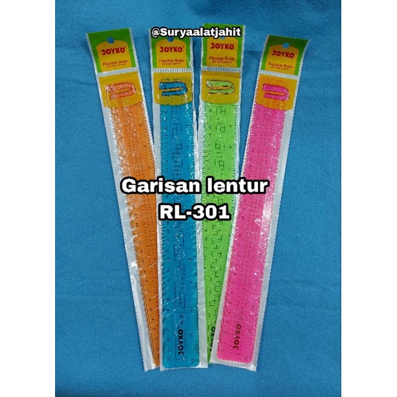 Garisan plastik lentur tidak bisa patah 30cm warna =rp.6.000/1pcs