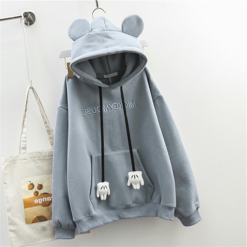 BAJU HOODIE MICKEY MOUSE FASHION WANITA SWEATER JAKET OUTER