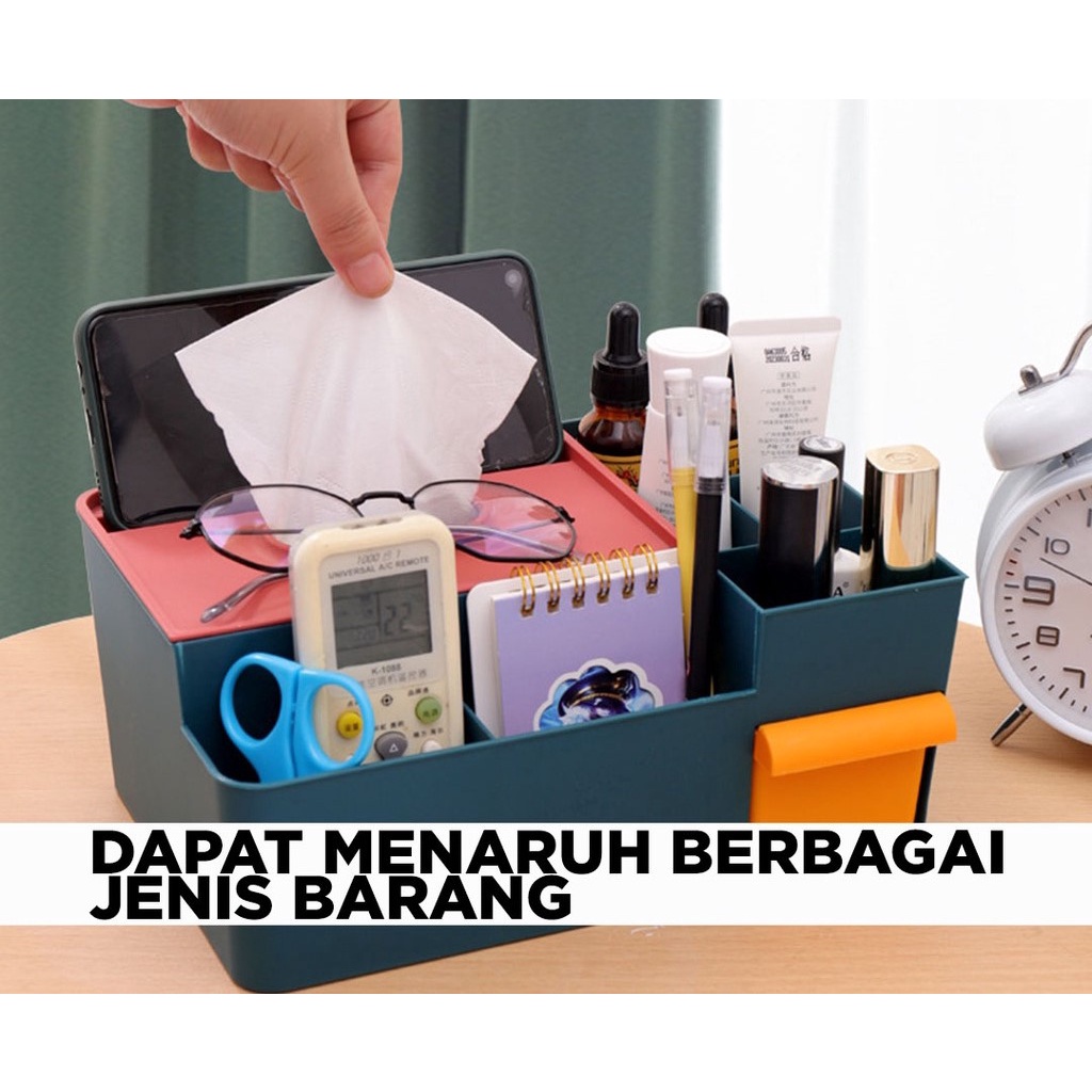 KOTAK TEMPAT TISU MINIMALIS TEMPAT TISSUE BOX ORGANIZER MEJA WADAH KOSMETIK PENYIMAPANAN HOLDER MULTIFUNGSI SERBAGUNA