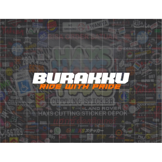 Cutting Sticker Burakku Ukuran 9 Cm Untuk Motor Mobil