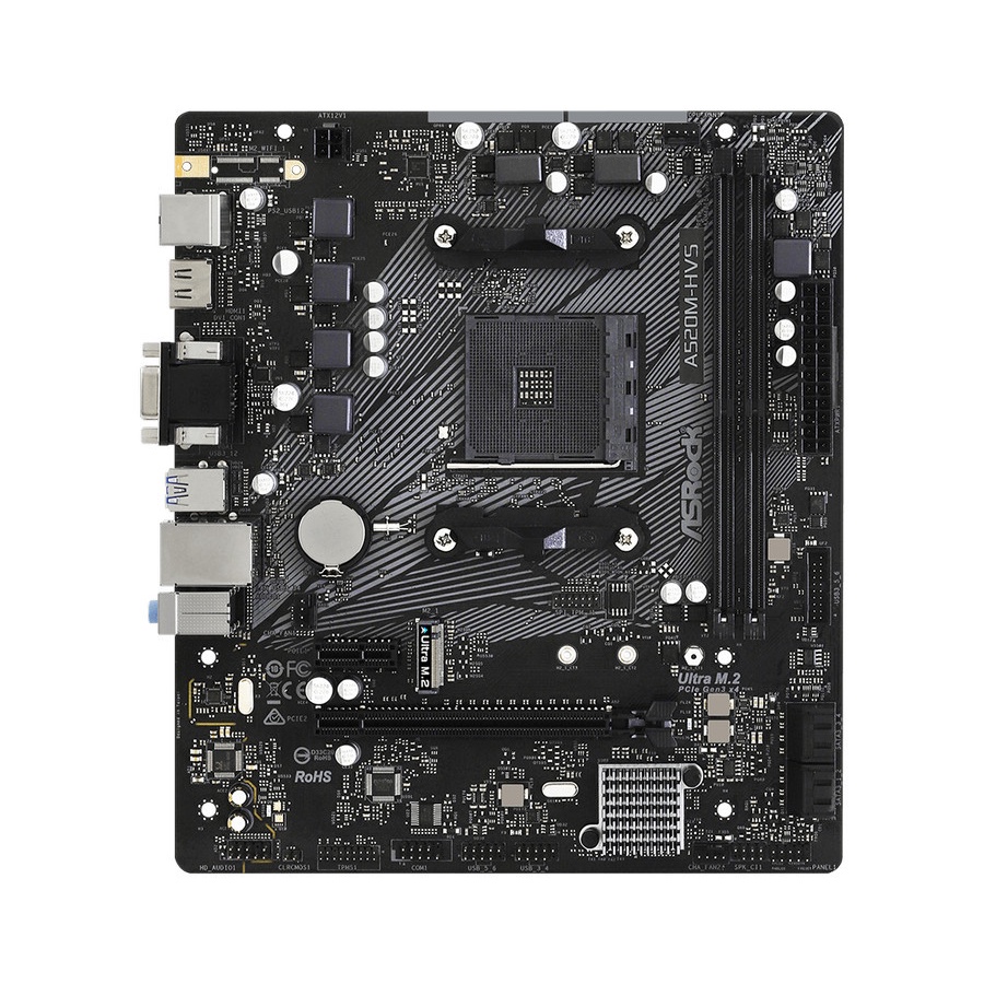 Motherboard ASRock A520M-HVS (AM4, A520, DDR4, USB 3.2, SATA3)