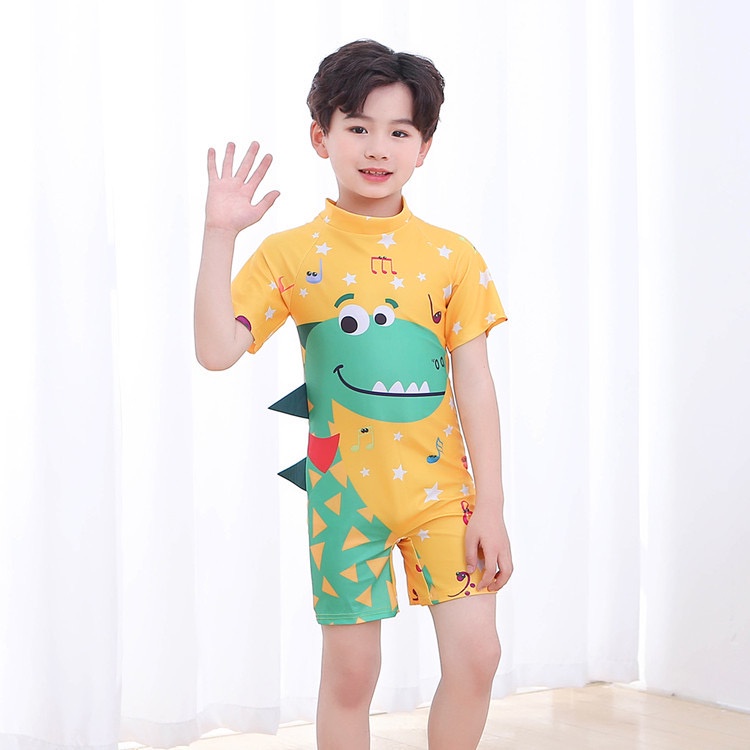 IMPOR SET BAJU RENANG ANAK MODEL TERUSAN ADA TOPI MOTIF LUCU BAHAN TEBAL