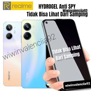 Hydrogel Jelly CUSTOM REALME 10 10Pro 10 Pro+ 11 Pro+ Hidrogel TPU Clear-Bening/Glossy/Bluelight Glosy/Blue Light Matte/Glare-A-Minyak-OIL Mate Doff/Anti SPY Privacy-Tidak Bisa lihat Dari samping-Black-Hitam-Gelap/kaca Full Cover Coveragel- NFC 5G Plus 4G