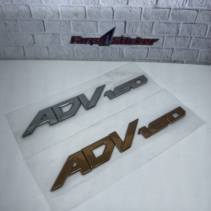 stiker 3d sticker emblem ADV 160 satuan - Chrome