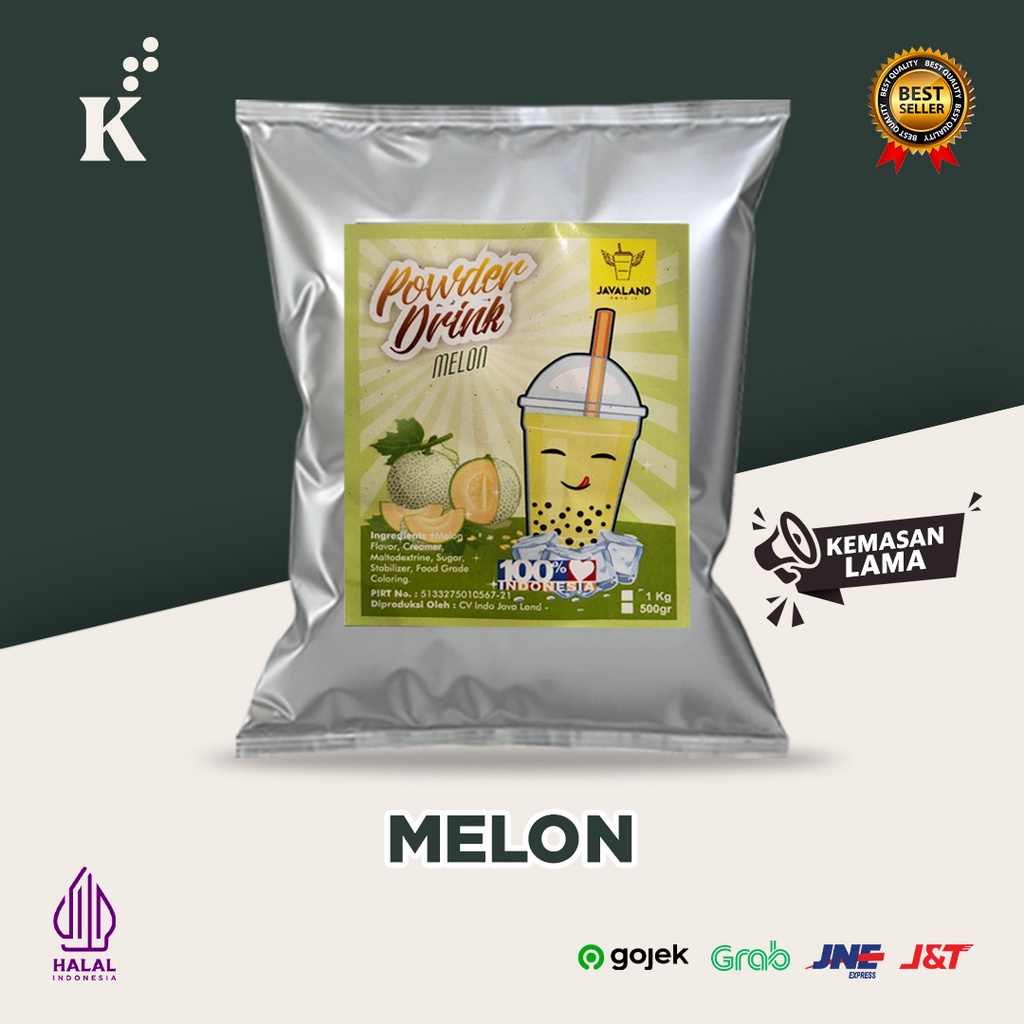 Bubuk Minuman Bubble Powder Drink Melon ORIGINAL Javaland 1kg