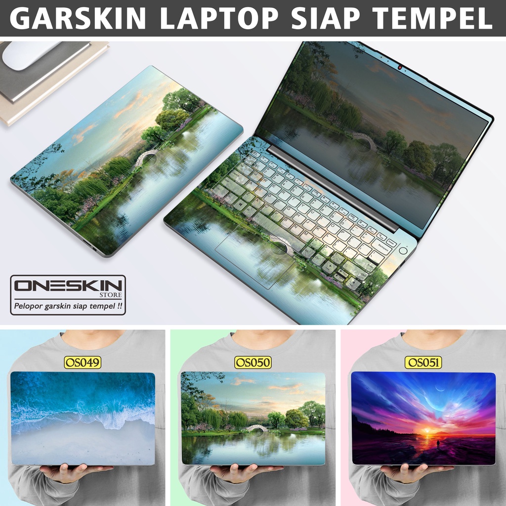 Garskin Sticker Laptop Protector Macbook Full Body Bottom Bezel Palmrest Skin Beach Panoramic