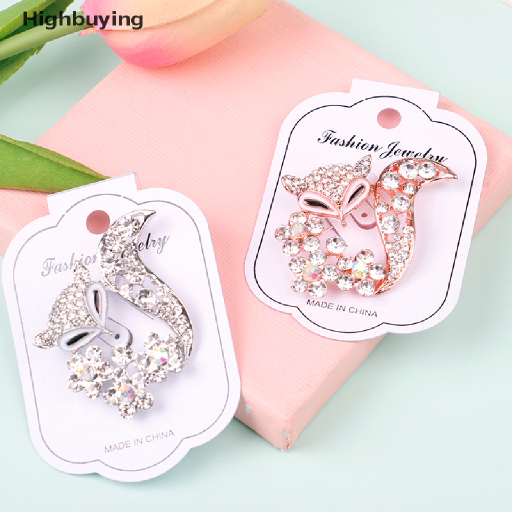 Hbid 1Pc Ladies Simple Fashion Fox Brooch Sweater Mantel Aksesoris Lucu Bros Pin Glory