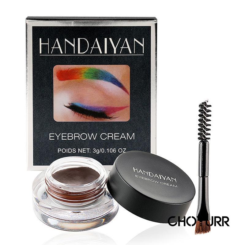 【COD】Eyebrow Cream + Eyebrow Pensil Double Head Brush Eyebrow Gel Alis Warna Waterproof Non-Smudge Alis Kosmetik Mata-CH