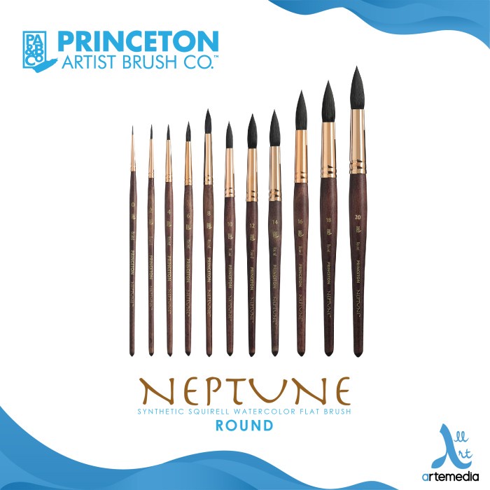

Kulu Kuas Lukis Princeton Neptune 4750R Round Synthetic Squirrel Brush Sh