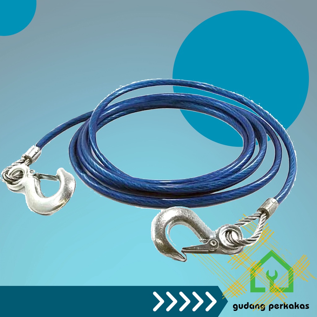 Tali Derek Mobil Kawat Baja 4 Meter / Sling Baja 3 Ton