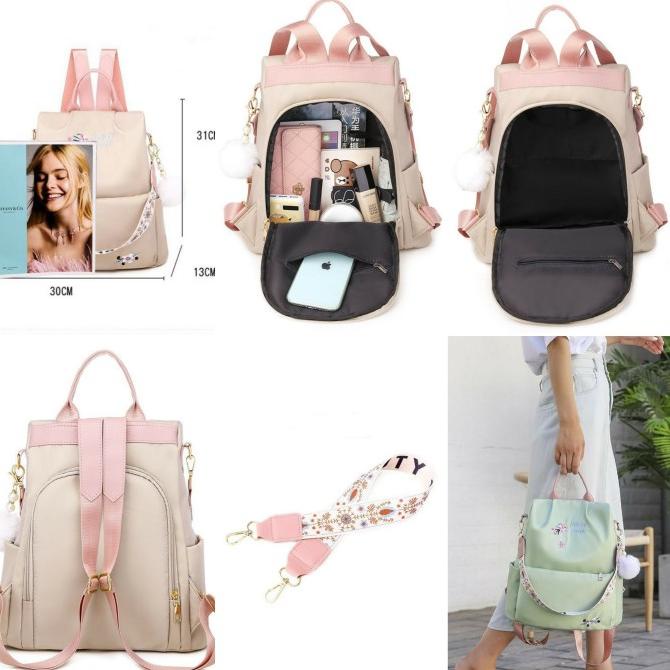 Tas wanita - Tas ransel wanita anti maling - Backpack anti maling