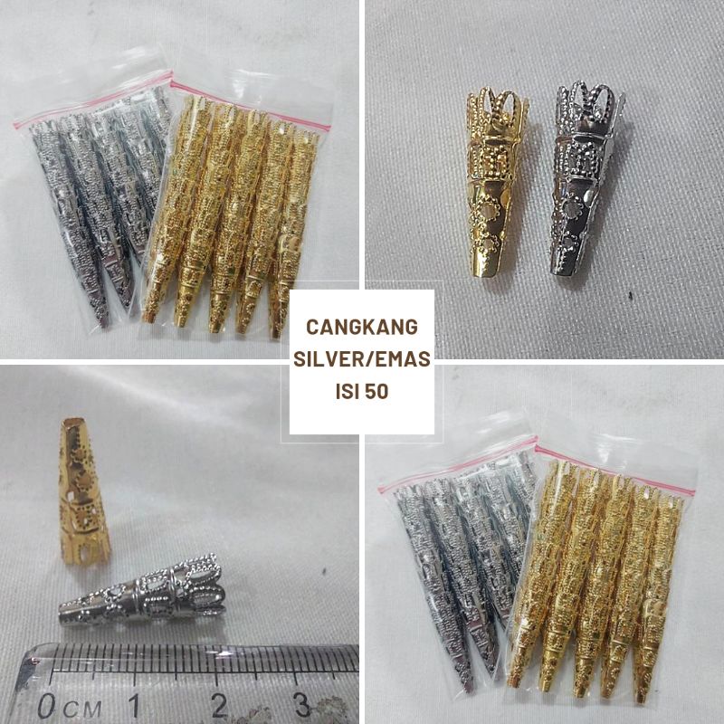 PROMO cangkang ronce tekuluk charm accessories tengkuluk batik silver emas