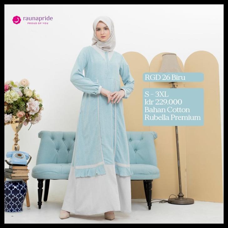Gamis Couple Rauna / Rgd 26 - Rgr 26 / Biru