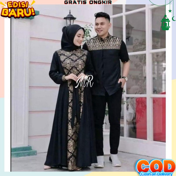 Couple Muslim Bestseller Stelan Bj Kopel Kondangan Set Couple Suami Istri Baju Pasangan Kekinian Baj
