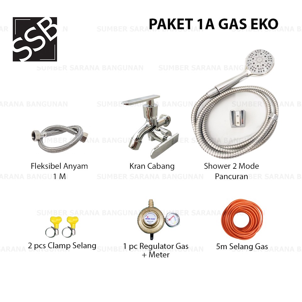 Paket Lengkap Instalasi Water Heater Gas Ekonomis Murah