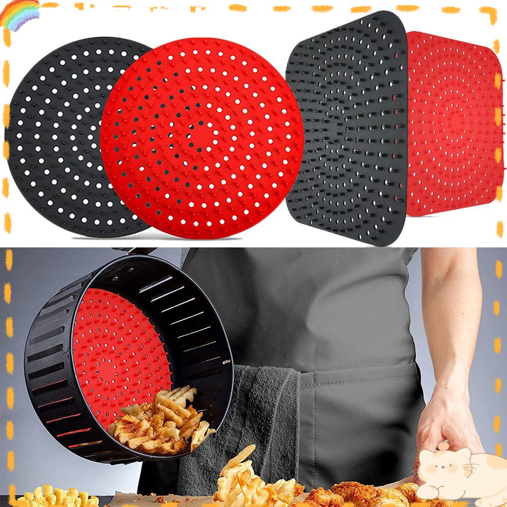 Solighter Air Fryer Liner Oven Alat Masak Baking Basket Roti Fried Chicken Pizza Plate Reusable