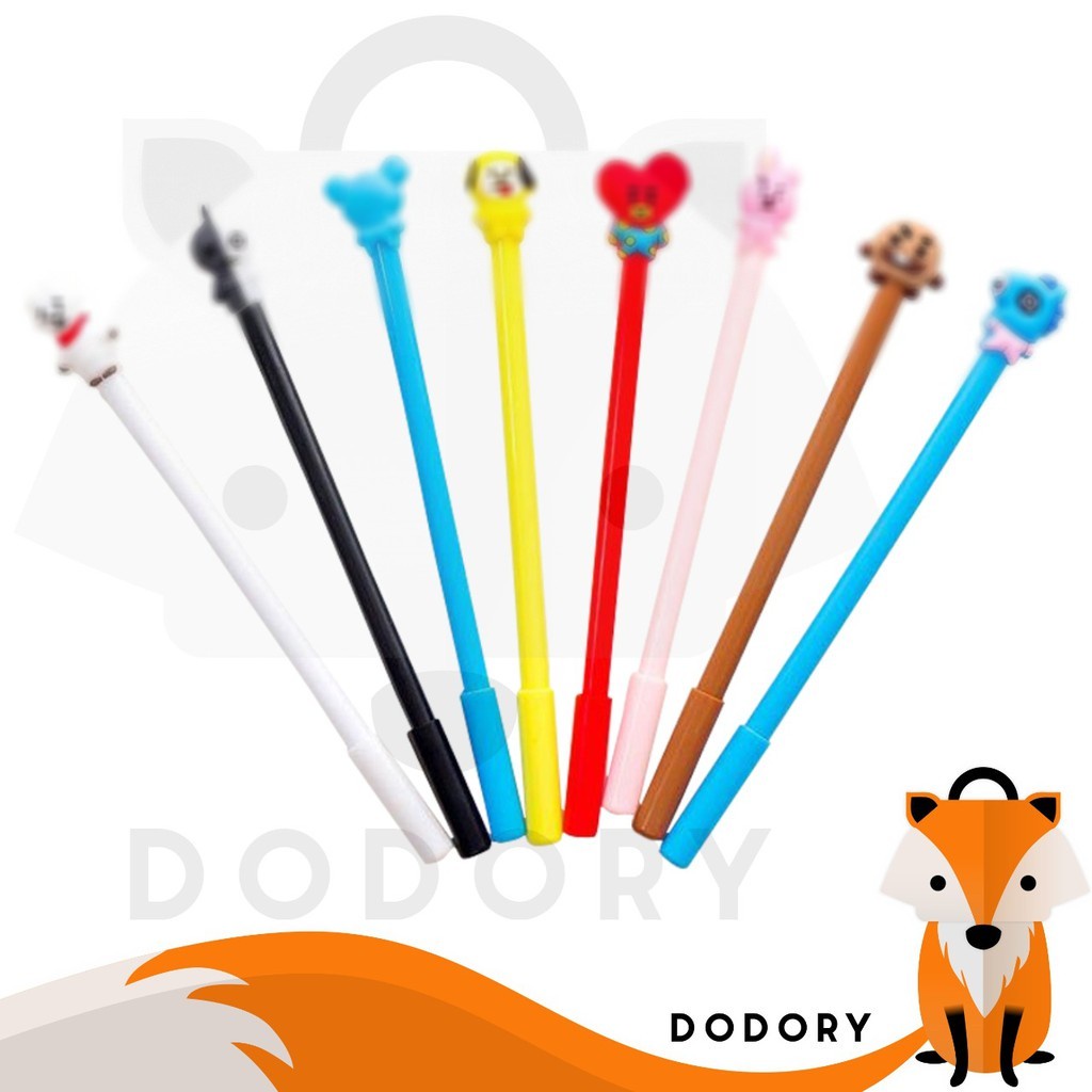 DODORY Pena Karakter Pulpen Warna Army 0.5mm Balpoin