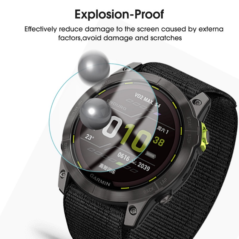 [Harga Grosir]Pelindung Layar Tempered Glass Full Cover Anti Gores Untuk Smartwatch Garmin Enduro 2