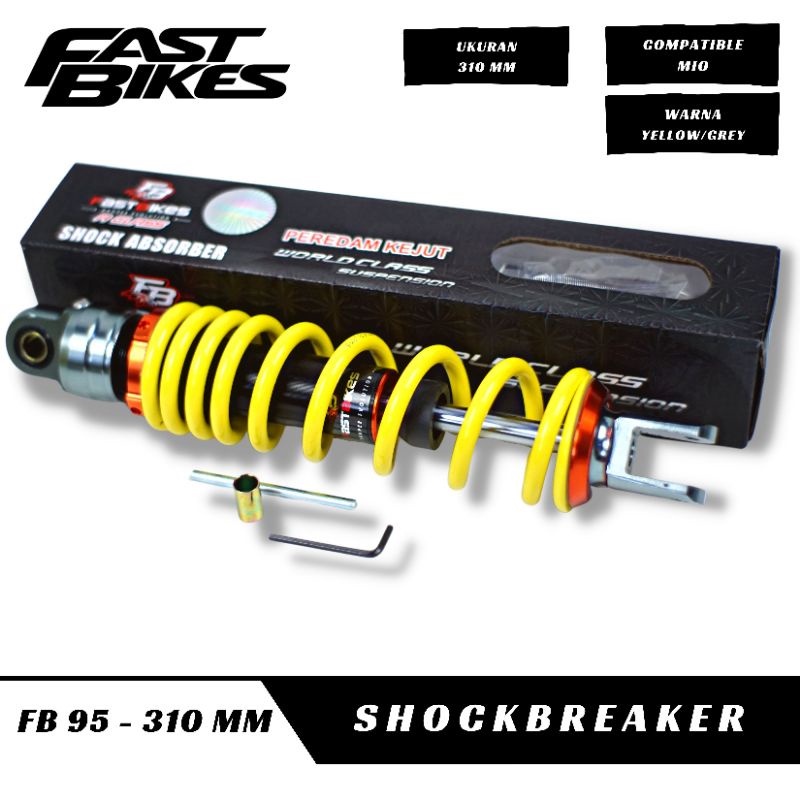 Shockbreaker Matic Non Tabung Fast Bikes Ukuran 310mm 330mm Universal Vario Beat Mio Scoopy spacy fino dll