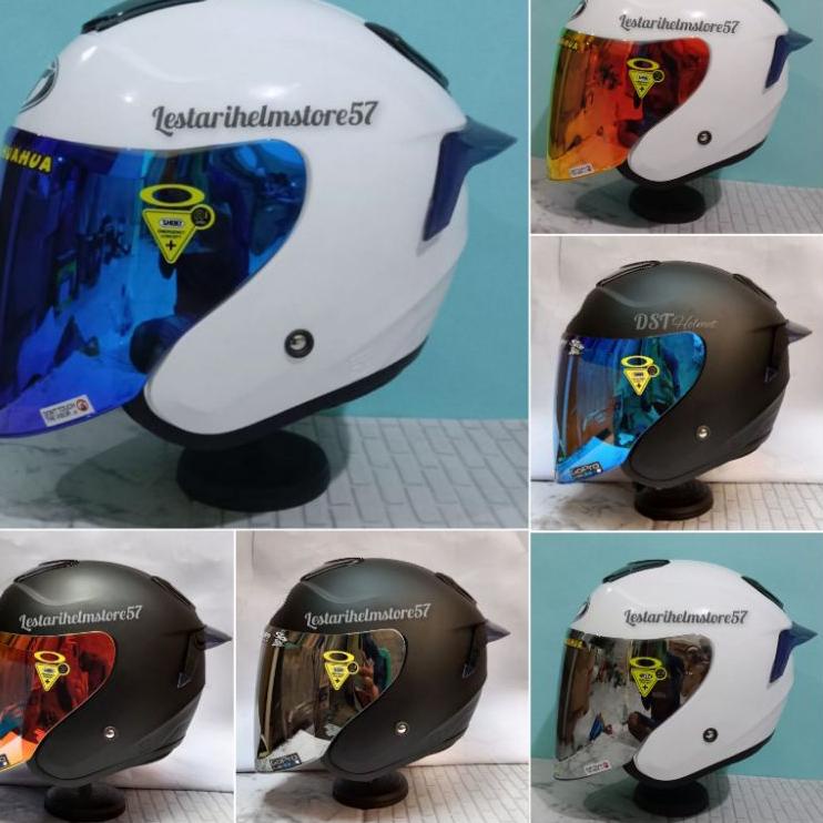 helm Dyr Kyoto white black doff variasi kaca venom dan paket ganteng • SKN.23Ja23g