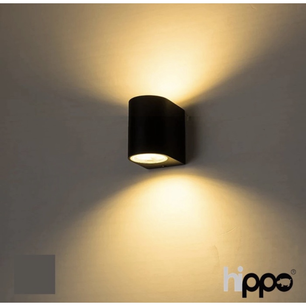 HIPPO WALL LAMP HP1706/ 4W + 4W LAMPU DINDING TEMPEL 2 ARAH OUTDOOR